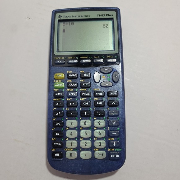 Texas Instruments Other - TI-83 Plus Graphing Calculator Tested Working with Cover and New Batterie‎